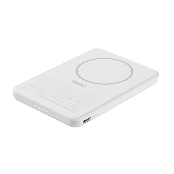 BELKIN BOOST CHARGE ULTRA SLIM MAGNETIC 7.5W WIRELESS POWER BANK 5K WHITE BPD010HQWH - Image 3