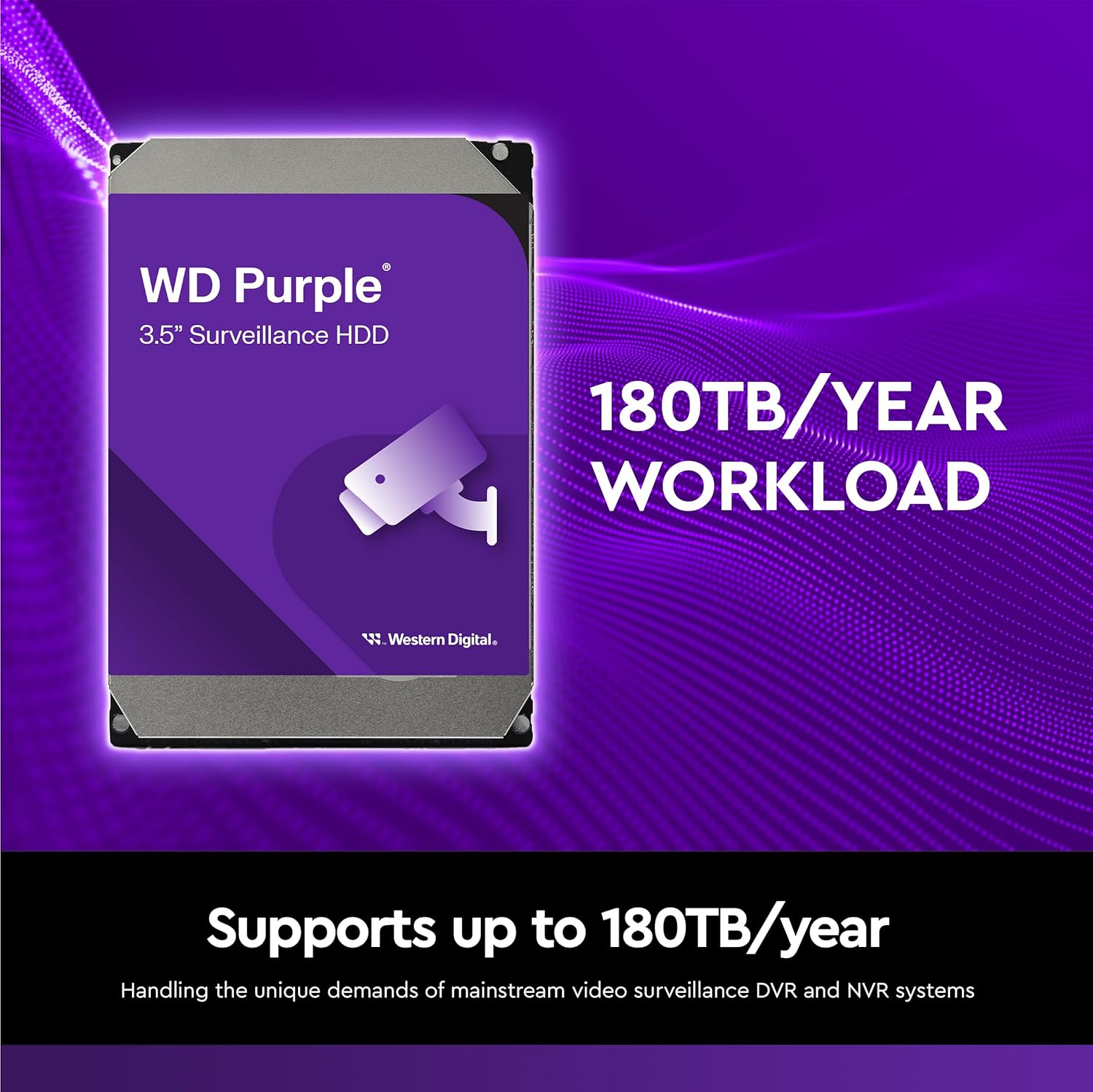 WD 8TB PURPLE SURVEILLANCE SATA 6GBS 256MB CACHE 3.5 INCH INTERNAL HARD DRIVE WD85PURZ - Image 2