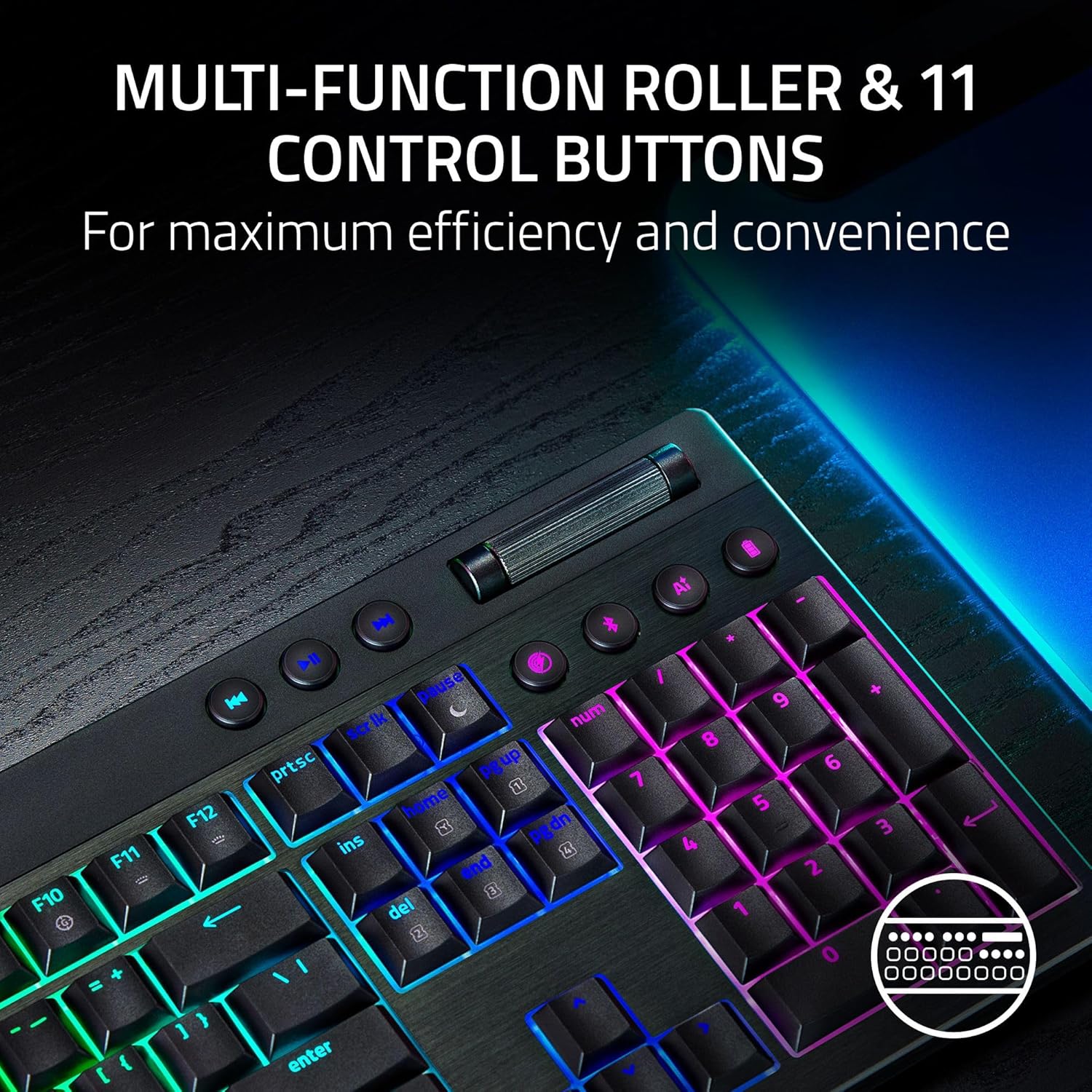 RAZER BLACKWIDOW V4 HYPERSPEED WIRELES GAMING KEYBOARD YELLOW LINEAR SW RZ03-05271500-R3M1 - Image 5