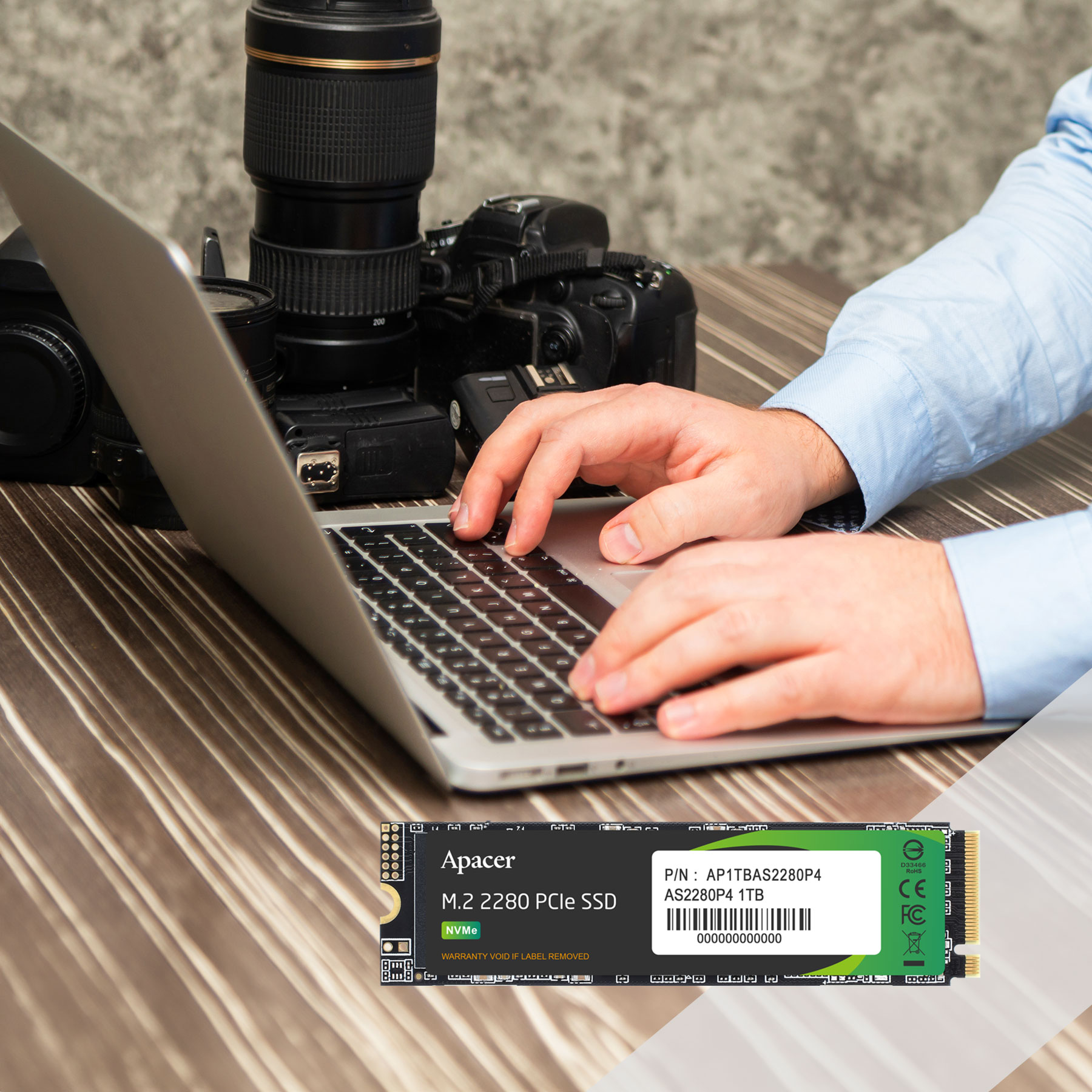 APACER AS2280P4 512GB M.2 2280 PCIE GEN3X4 NVME SSD AP512GAS2280P4-1 - Image 3