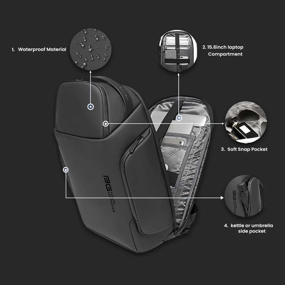 BANGE BACKPACK BLACK BG-7277-15 - Image 6