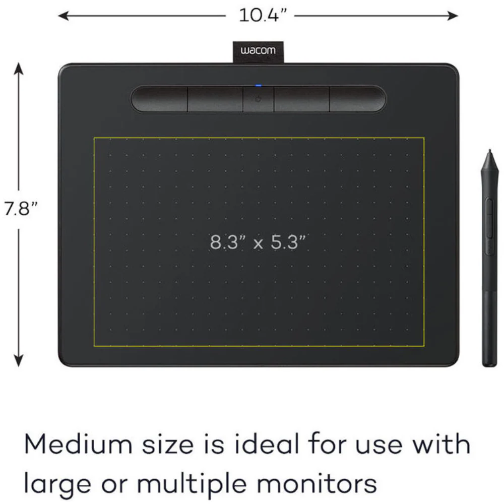 WACOM INTUOS M BLUETOOTH BLACK CTL-6100WLK - Image 10