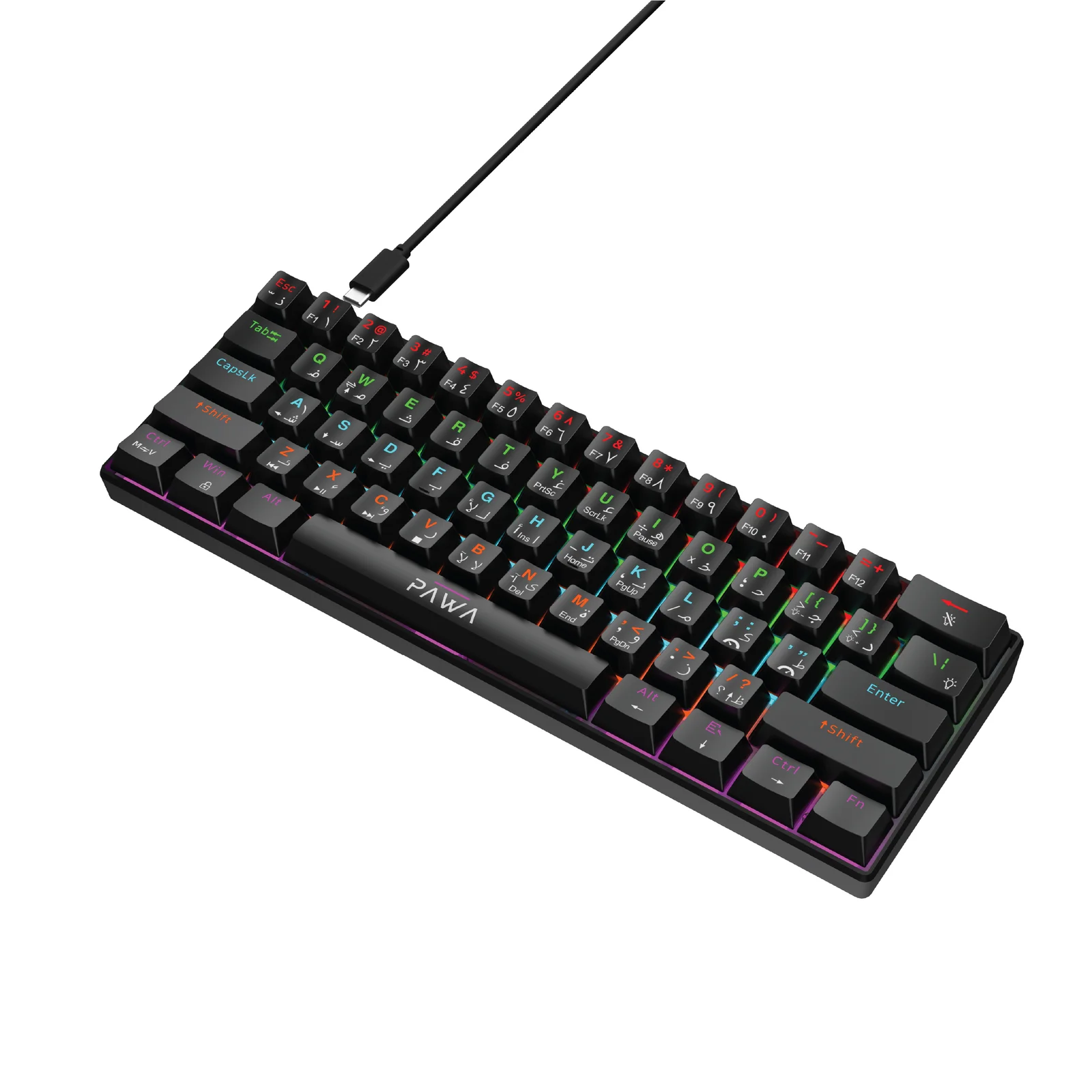 PAWA VANGUARD GAMING SERIES PROFESSIONAL GAMING MECHANICAL WIRED KEYBOARD BLACK PW-VGSWKB25-BK - Image 4