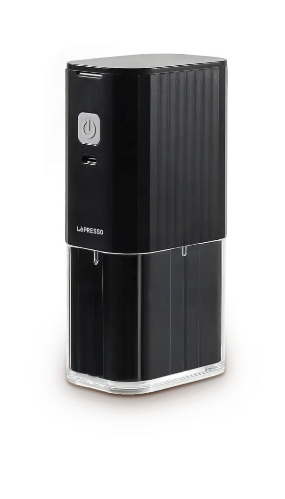 Enjoy freshly ground coffee anytime with the LEPRESSO JETGRIND RECHARGEABLE COFFEE GRINDER BLACK LPCFFJG0032BK