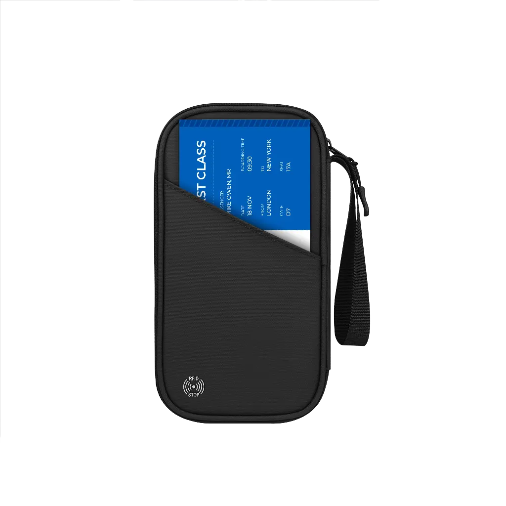 PORODO LIFESTYLE MILANO SMART PASSPORT HOLDER RFID BLOCKING PROTECTION BLACK PDLFSTFB30BK - Image 4