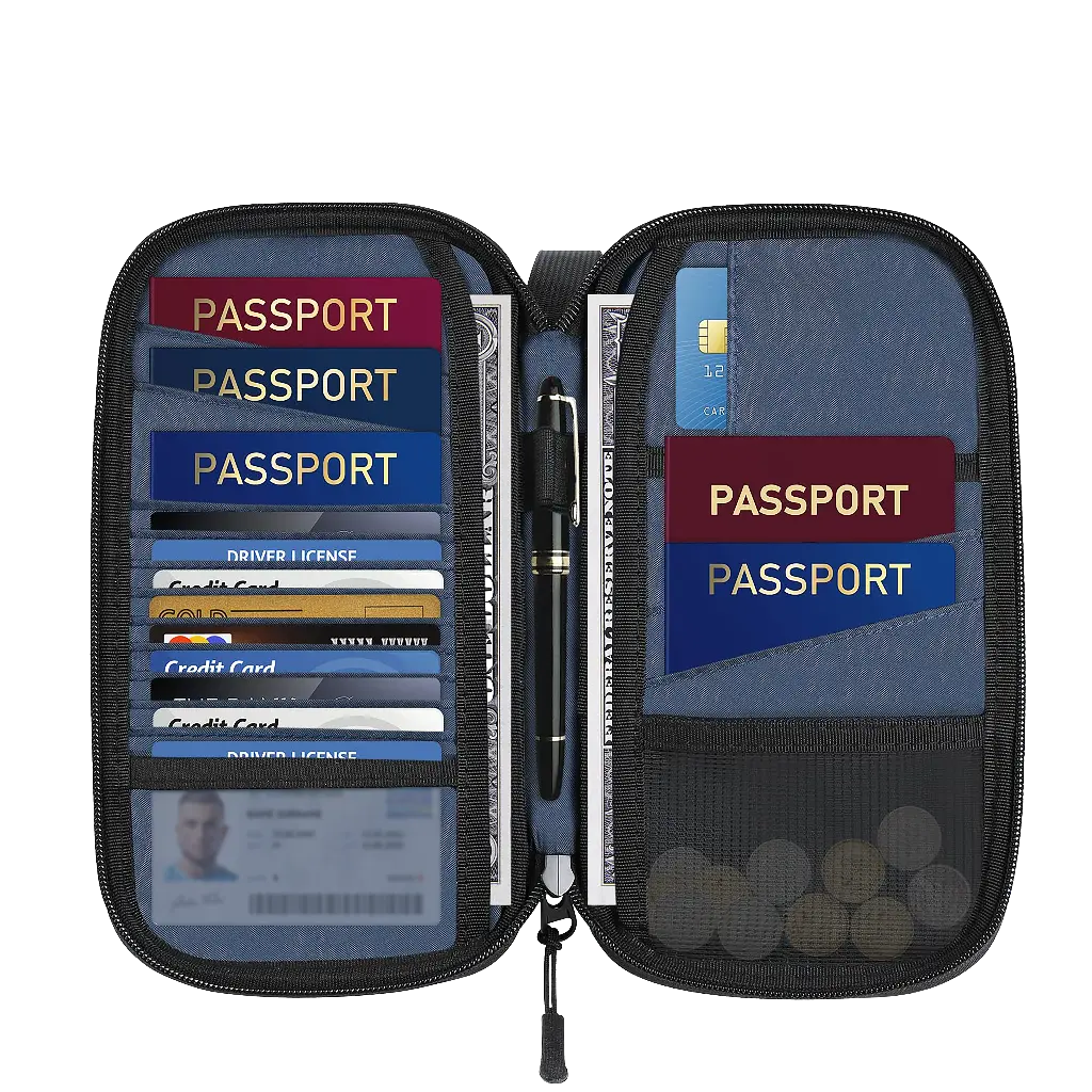 PORODO LIFESTYLE MILANO SMART PASSPORT HOLDER RFID BLOCKING PROTECTION BLACK PDLFSTFB30BK - Image 2