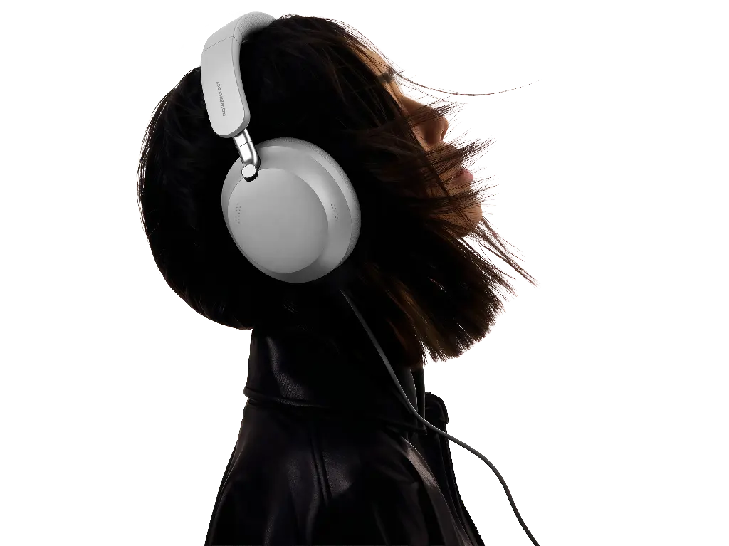 POWEROLOGY SOLIV HYBRID ANC AND ENC HEADPHONES CASQUE ENC HYBRIDE GREY PW1037LGY - Image 2