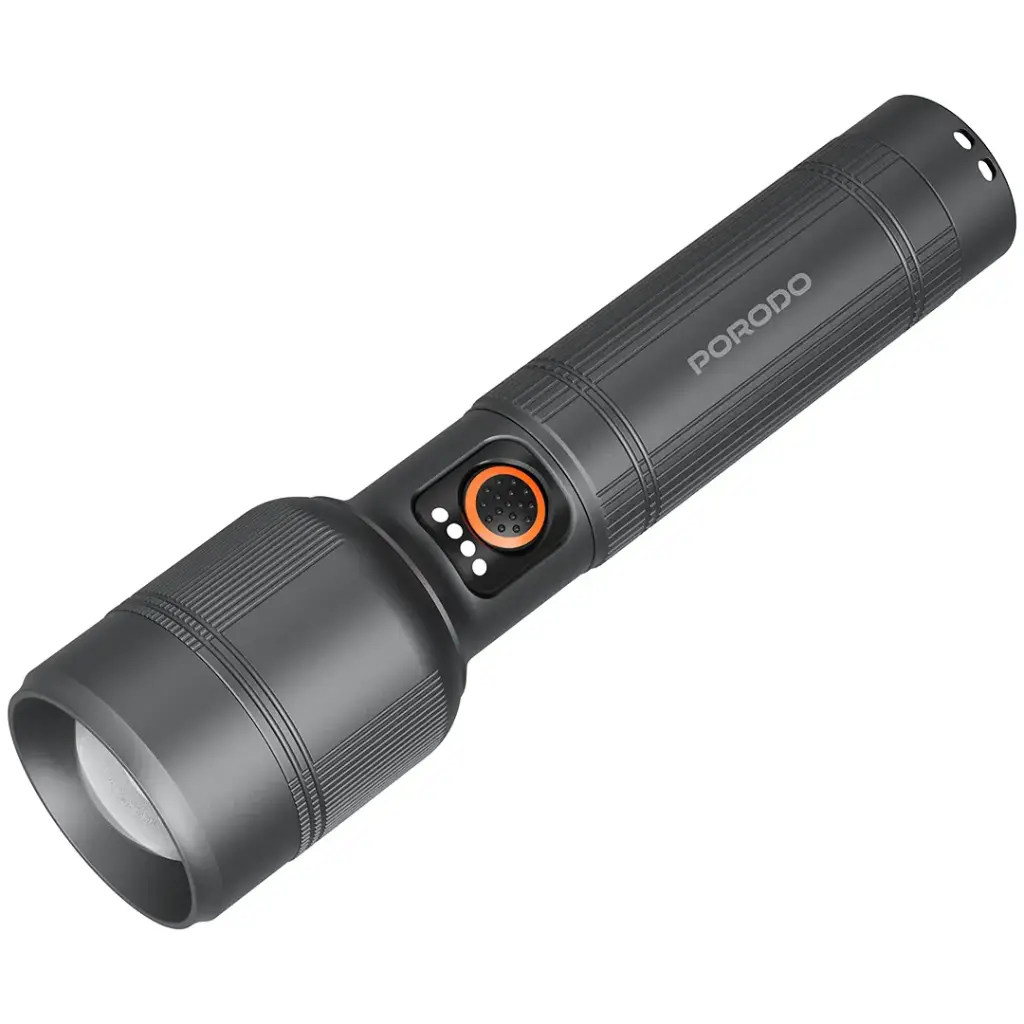 PORODO LIFESTYLE LUMALITE 1200 RECHARGEBLE FLASHLIGHT GRAY PDFL5101GY - Image 3