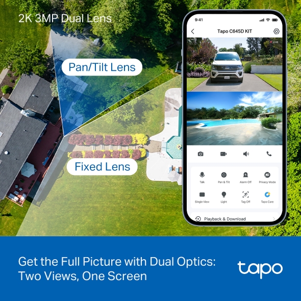 TP-LINK TAPO SOLAR POWERED DUAL LENS PAN-TILT SECURITY CAMERA KIT TAPO C645D KIT - Image 5