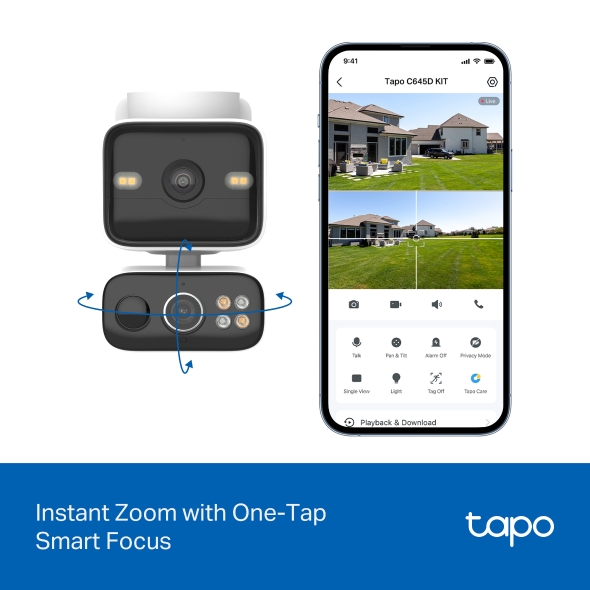 TP-LINK TAPO SOLAR POWERED DUAL LENS PAN-TILT SECURITY CAMERA KIT TAPO C645D KIT - Image 10