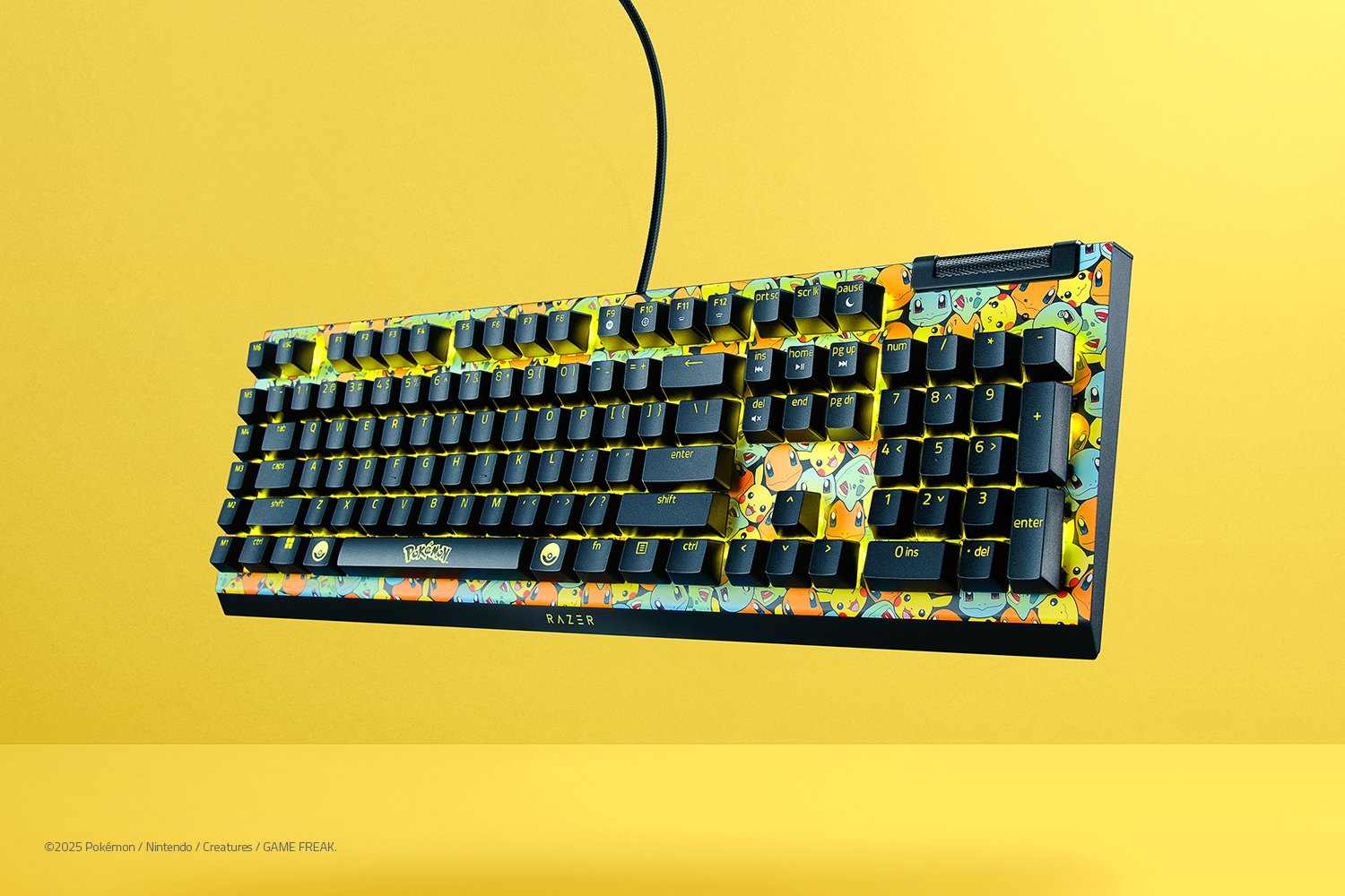 RAZER BLACKWIDOW V4 X MECHANICAL GAMING KEYBOARD POKMON KANTO STARTERS EDITION RZ03-04704200-R3M1 - Image 2