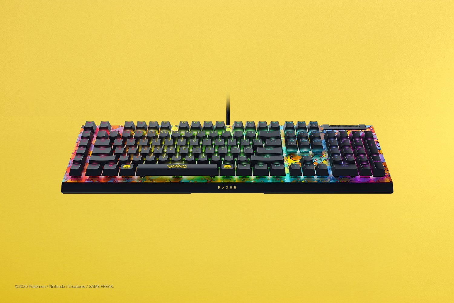 RAZER BLACKWIDOW V4 X MECHANICAL GAMING KEYBOARD POKMON KANTO STARTERS EDITION RZ03-04704200-R3M1 - Image 4