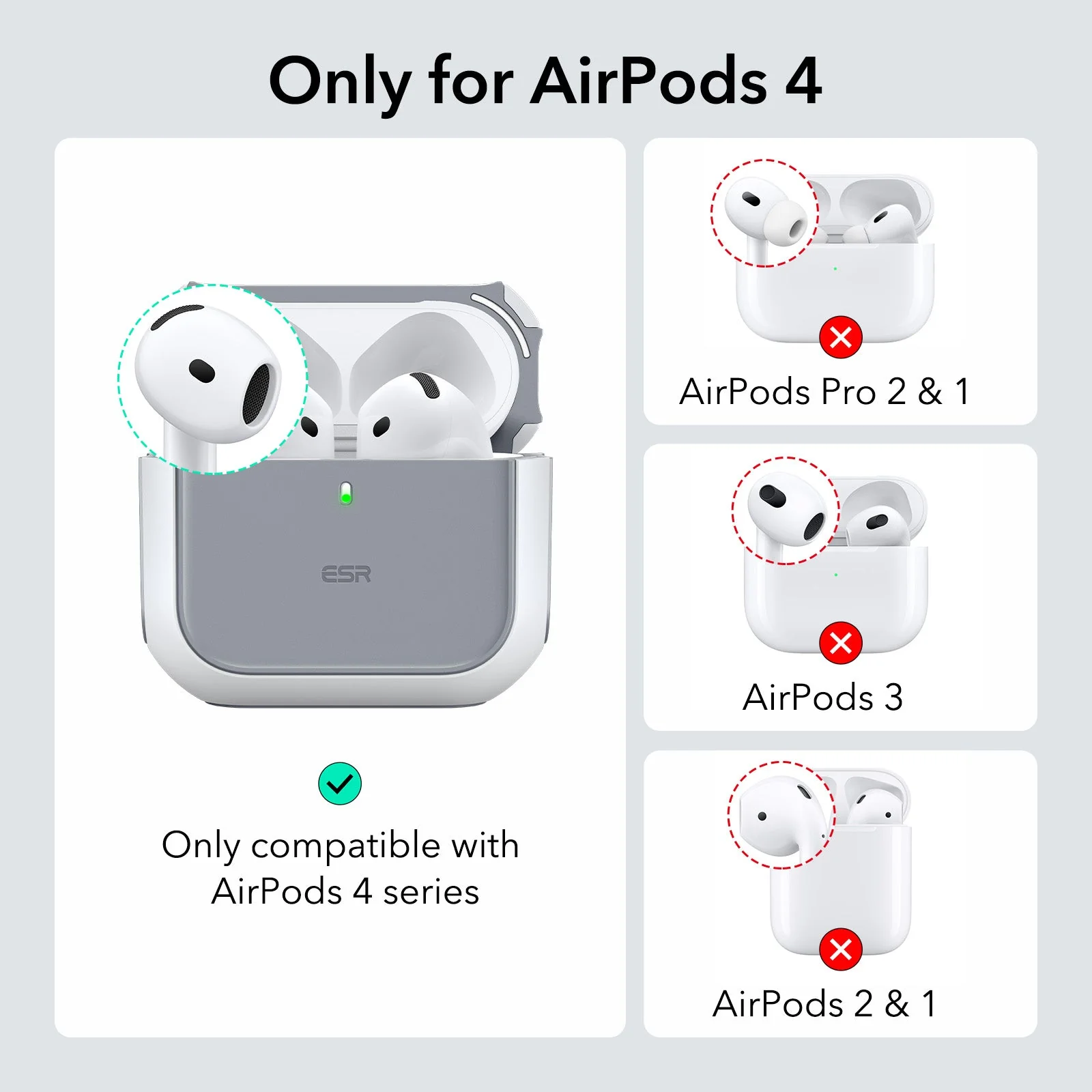 ESR ORBIT HYBRID CASE (HALO LOCK) COMPATIBLE WITH AIRPODS 4 BLUE 1CO110401 - Image 2