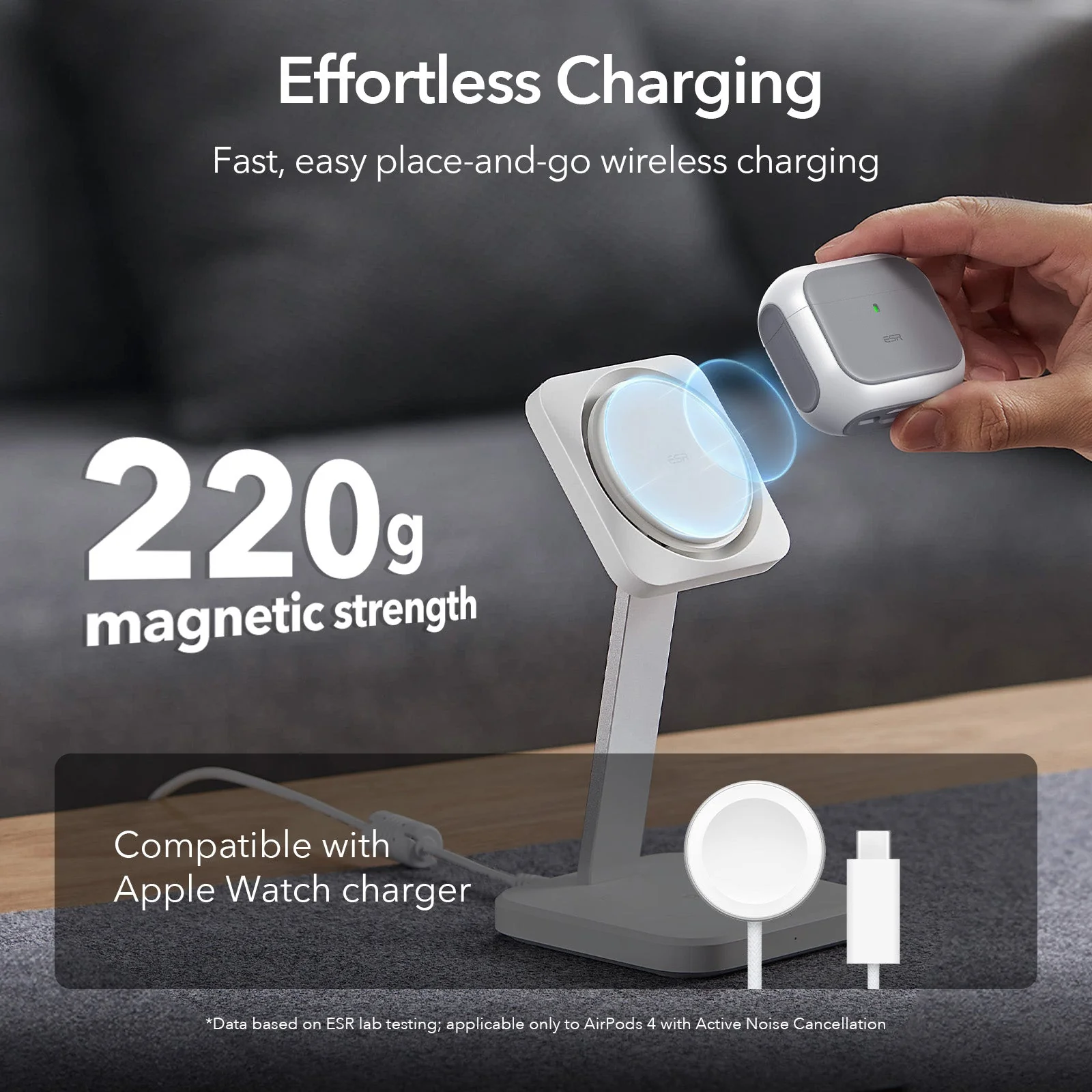 ESR ORBIT HYBRID CASE (HALO LOCK) COMPATIBLE WITH AIRPODS 4 BLUE 1CO110401 - Image 4