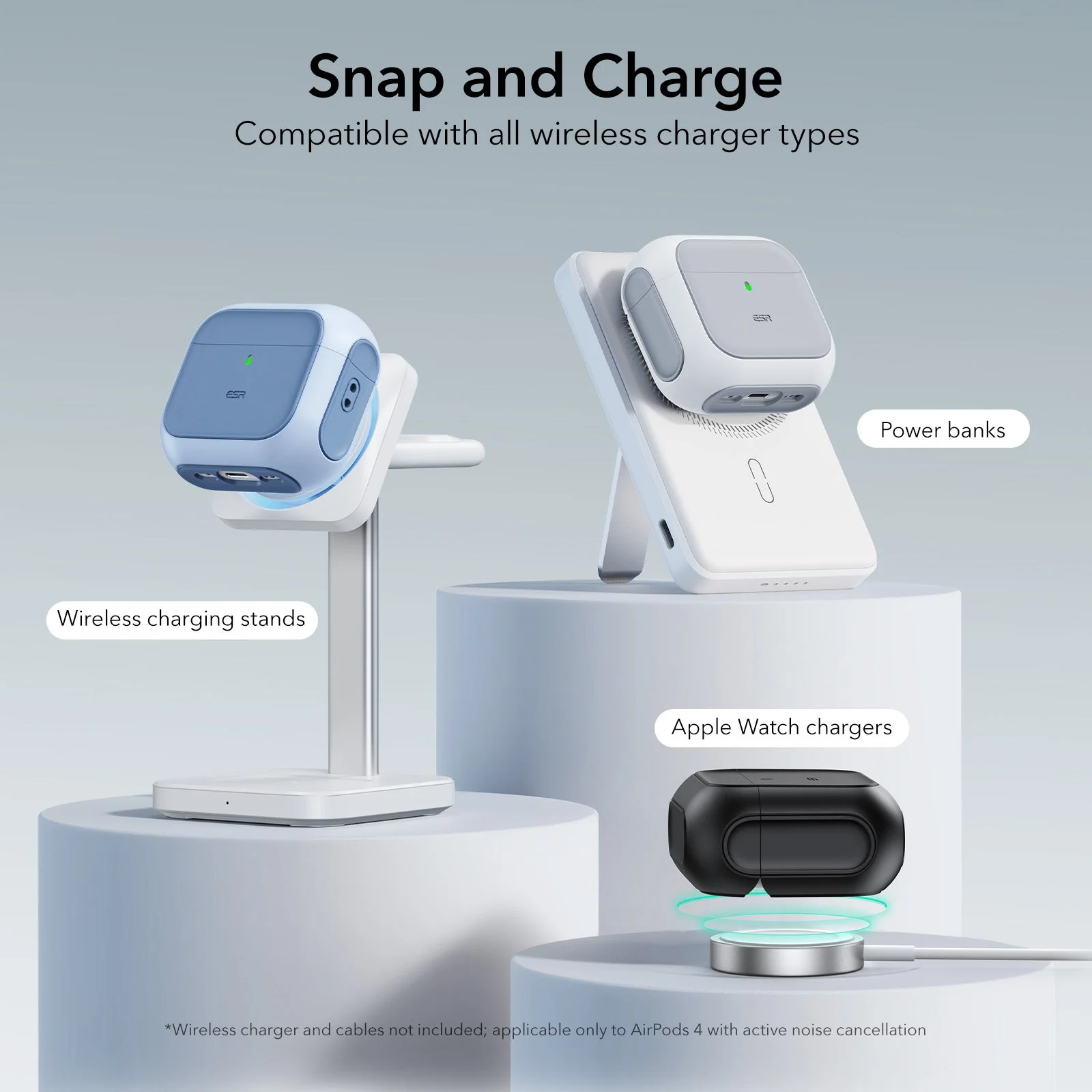 ESR ORBIT HYBRID CASE (HALO LOCK) COMPATIBLE WITH AIRPODS 4 BLUE 1CO110401 - Image 6