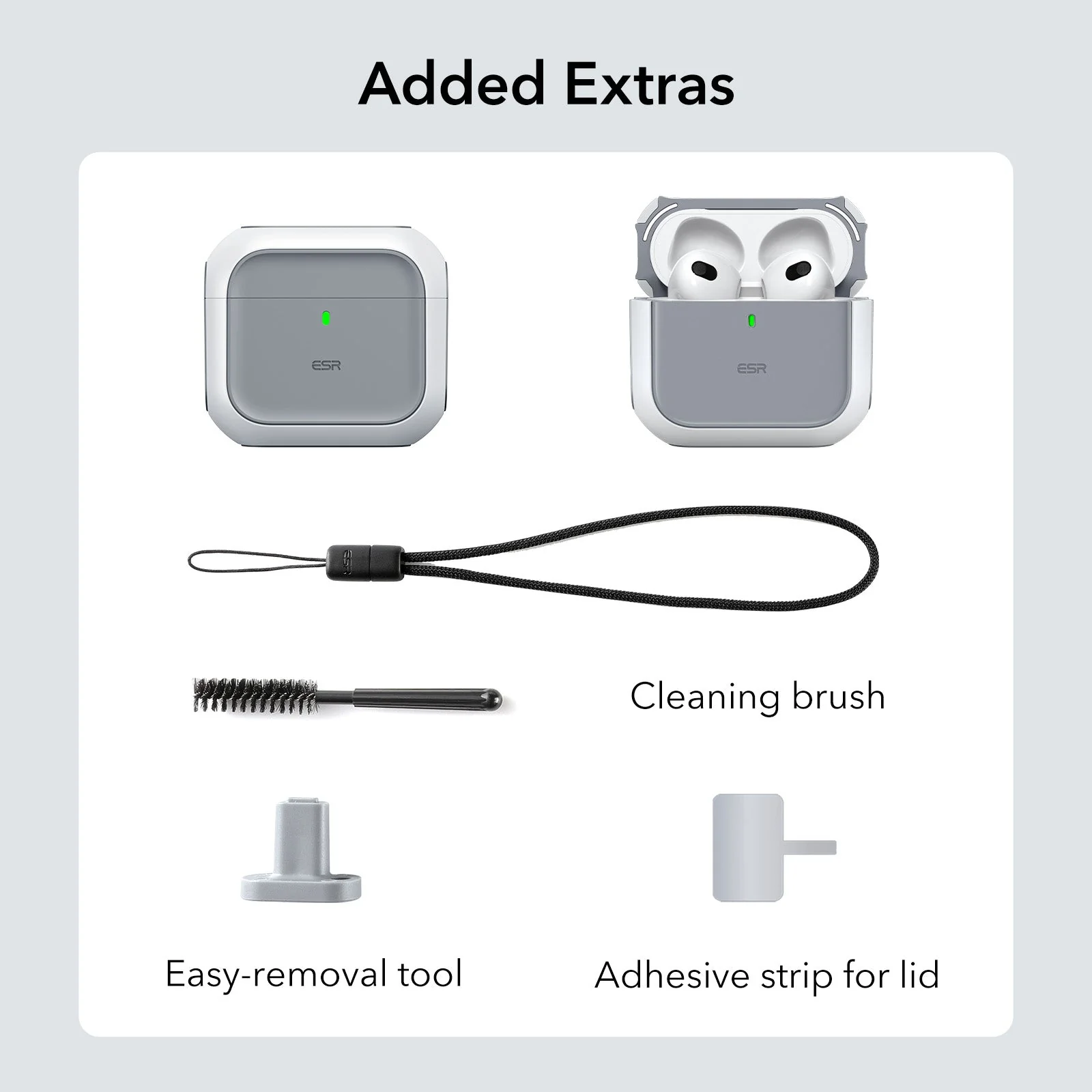 ESR ORBIT HYBRID CASE (HALO LOCK) COMPATIBLE WITH AIRPODS 4 BLUE 1CO110401 - Image 9