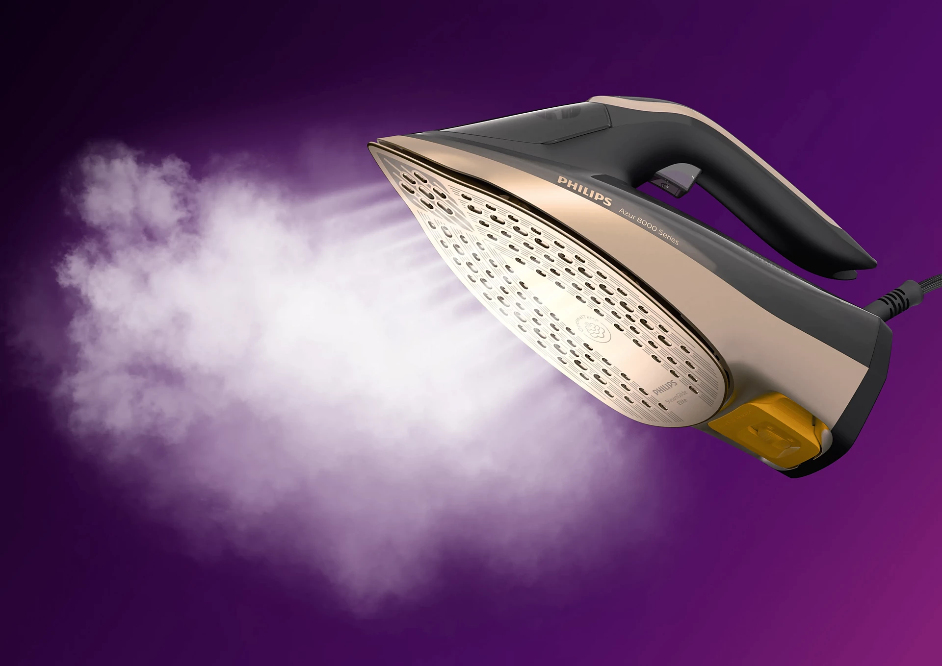 PHILIPS AZUR 8000 SERIES STEAM IRON 3000W BLACK-ROSE GOLD DST804186 - Image 8