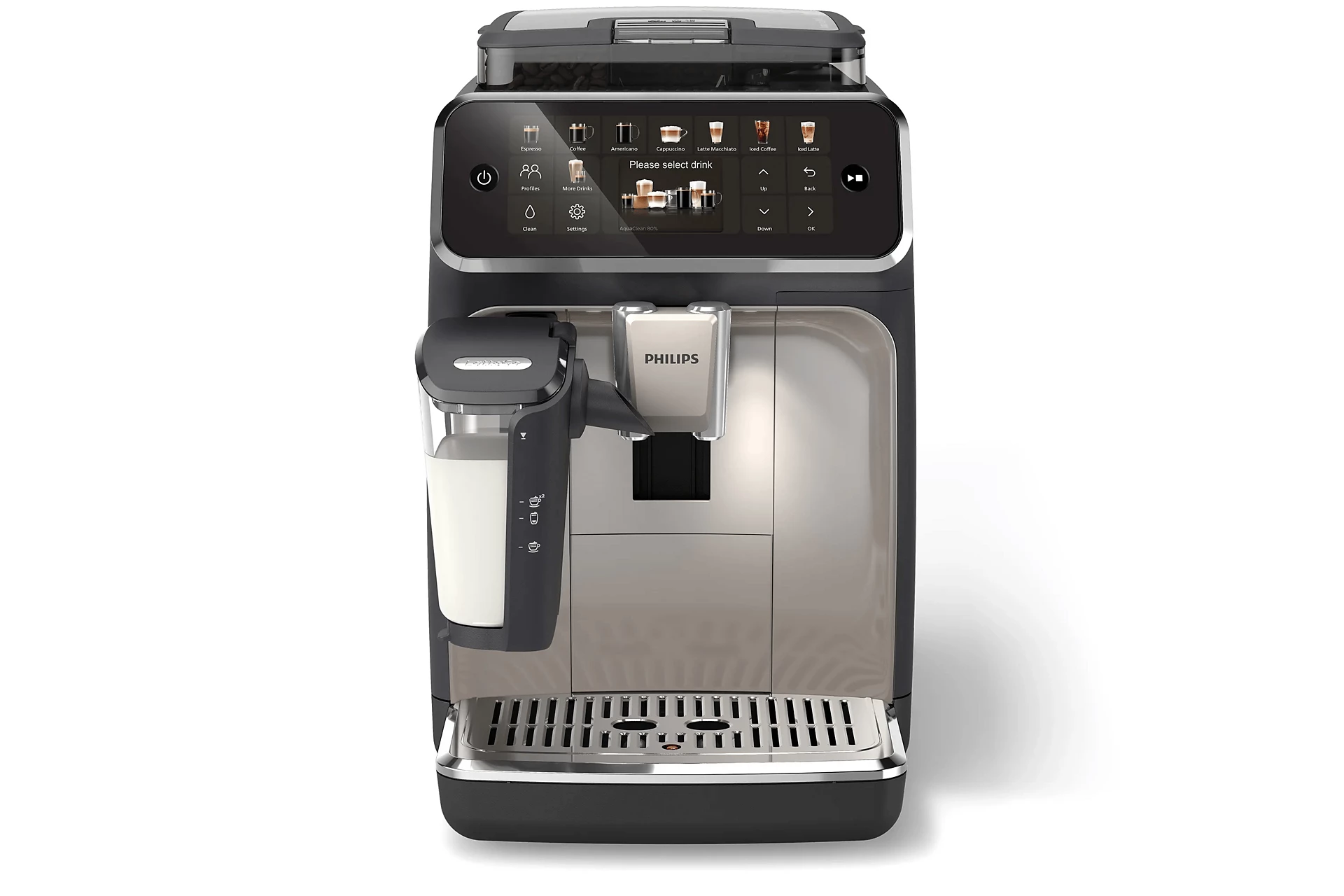 PHILIPS FULLY AUTOMATIC ESPRESSO MACHINE WITH LATTEGO 5500 SERIES BLACK EP554790 - Image 4