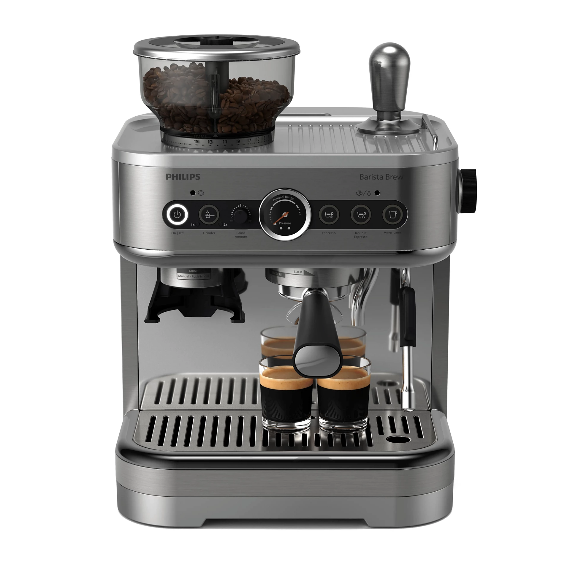 PHILIPS ESPRESSO MACHINE BARISTA BREW SILVER PSA3228001 - Image 3