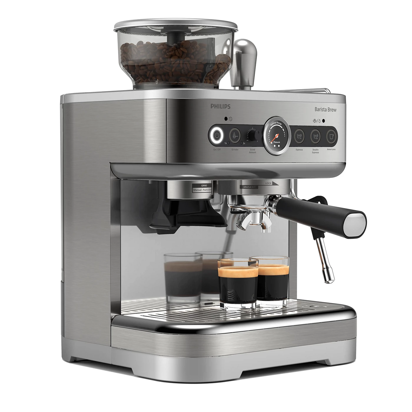PHILIPS ESPRESSO MACHINE BARISTA BREW SILVER PSA3228001 - Image 9