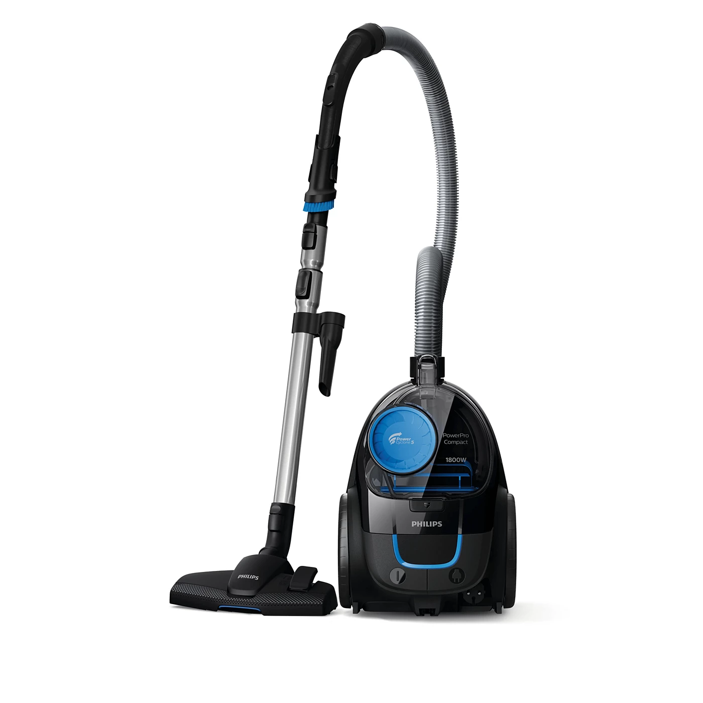 PHILIPS POWERPRO COMPACT HIGHER SUCTION POWER WITH POWER CYCLONE 5 1800W BLACK FC935062 - Image 4