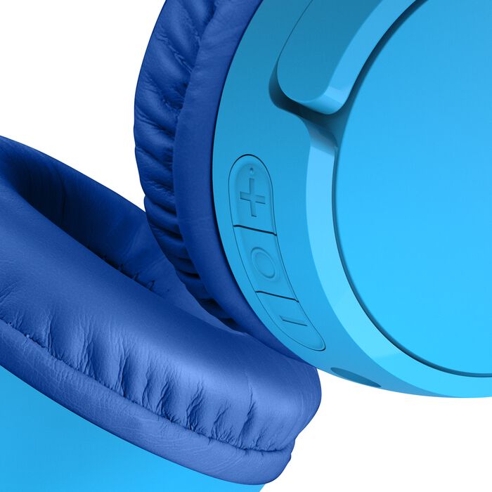 BELKIN SOUNDFORM MINI WIRELESS ON EAR HEADPHONES FOR KIDS WITH USB C BLUE AUD002BTBLV3 - Image 4