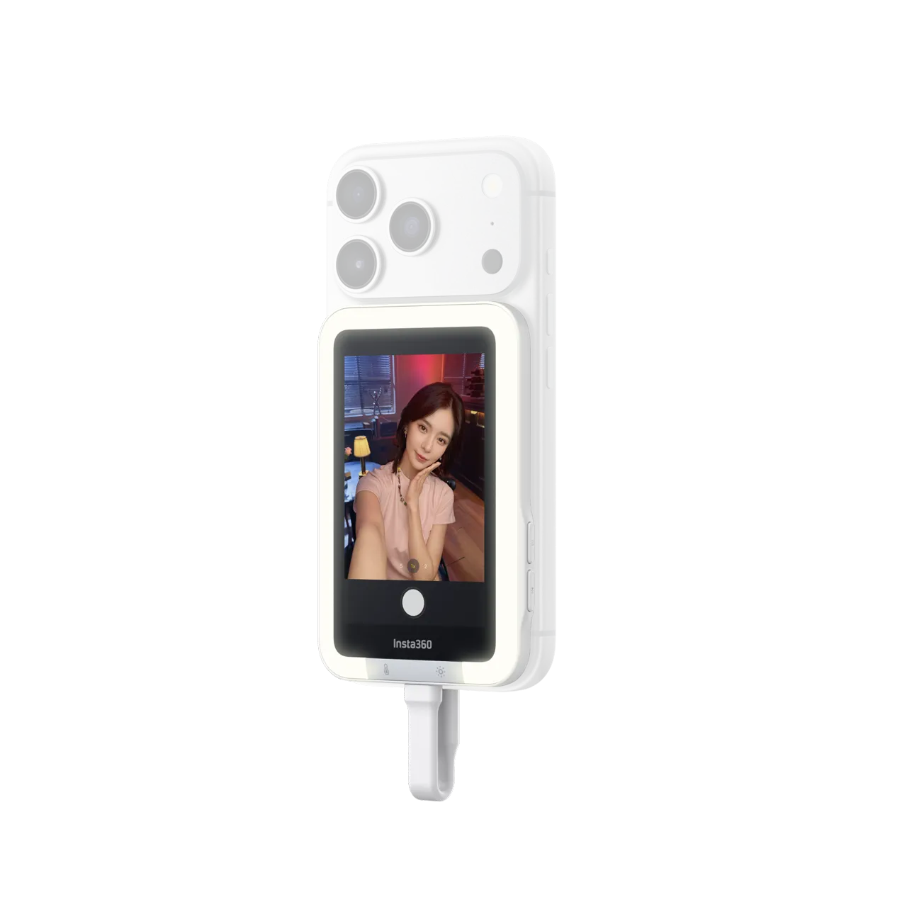 INSTA360 SNAP SELFIE SCREEN WITH LIGHT WHITE CINSFAVE - Image 2
