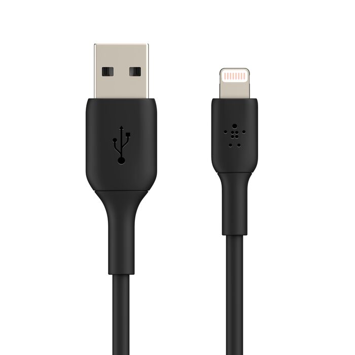 Stay powered and connected with the BELKIN LIGHTNING TO USB A CABLE (2 PACK) 1M CAA001BT1MBK2PK