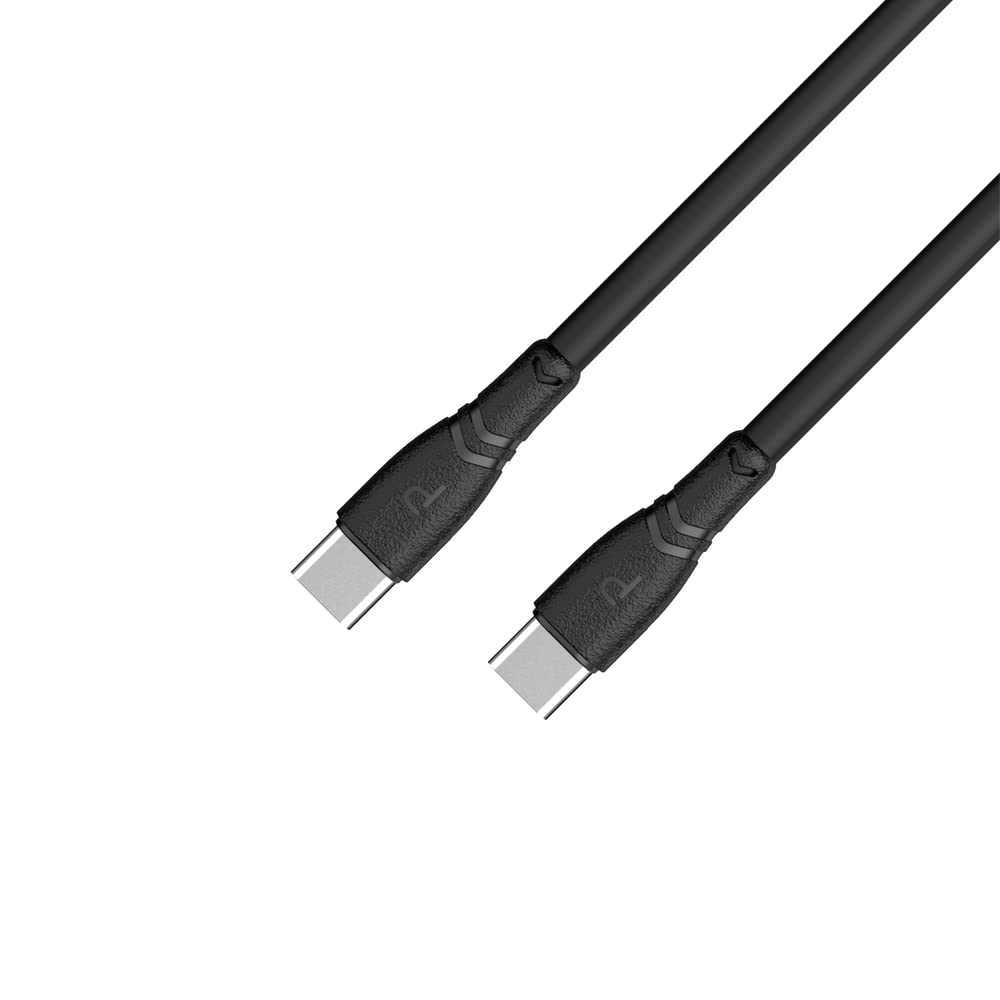 PAWA 60W QUICK CHARGING 1.2M BRAIDED DATA CABLE USB C TO TYPE C BLACK PW-12PVCCTOC-BK - Image 2