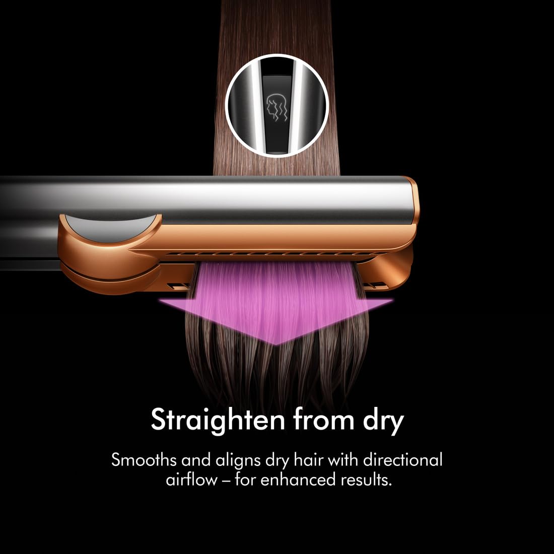 DYSON AIRSTRAIT HAIR STRAIGHTENER CERAMIC RED VELVET GOLD HT01 - Image 8