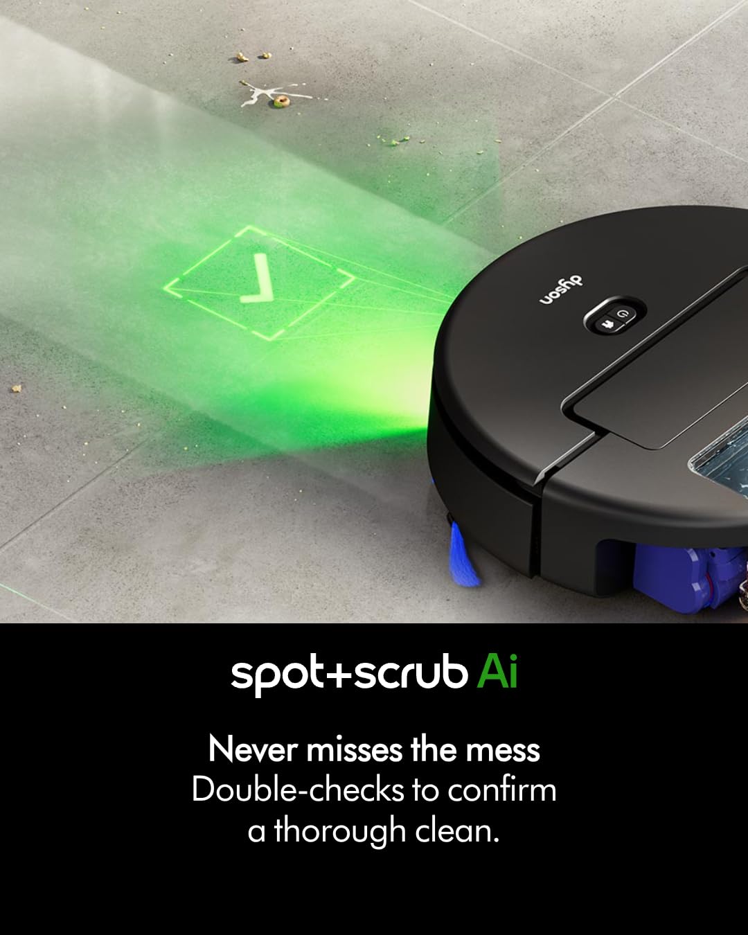 DYSON SPOT+SCRUB AI ROBOT VACCUM VACUUM CLEANER BLACK-BLUE RB05-A - Image 5