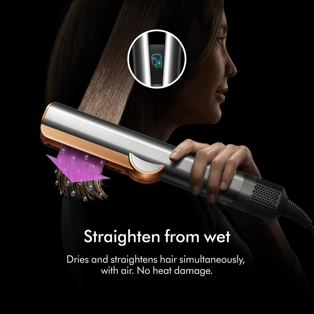 DYSON AIRSTRAIT HAIR STRAIGHTENER CERAMIC RED VELVET GOLD HT01 - Image 7