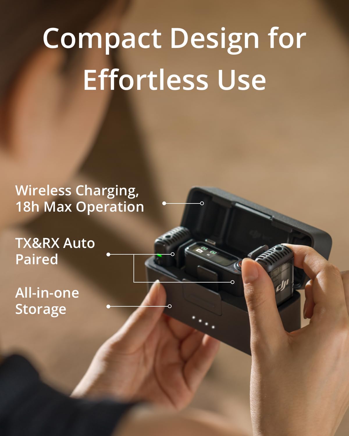 DJI MIC MINI 2 WIRELESS MICROPHONE SYSTEM WITH CHARGING CASE (2TX+1RX) - Image 2