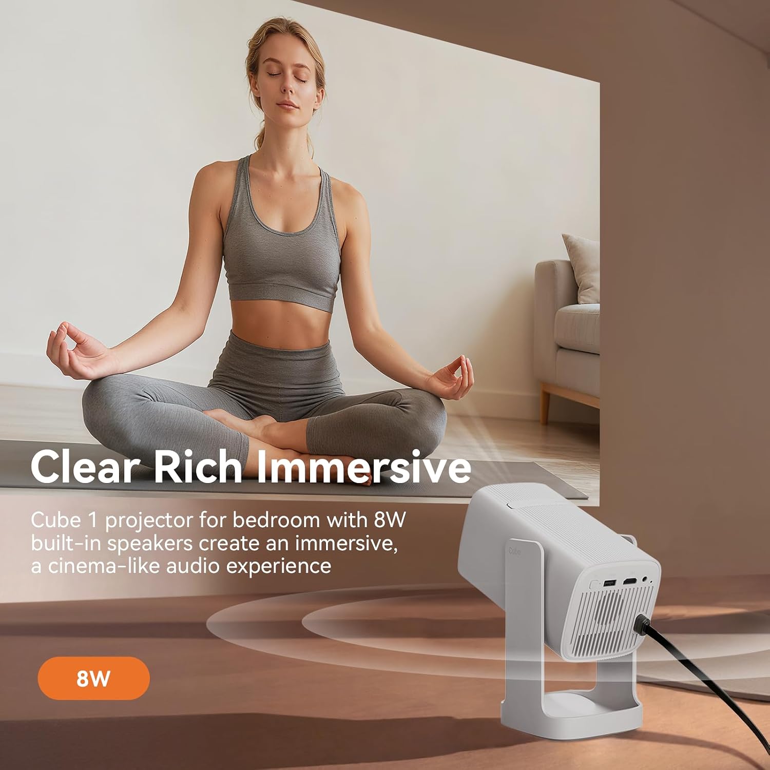 WANBO CUBE 1 360 ADJUSTABLE SMART PROJECTOR WITH WI-FI AND BLUETOOTH ANDROID TV 11 SKY BLUE - Image 8