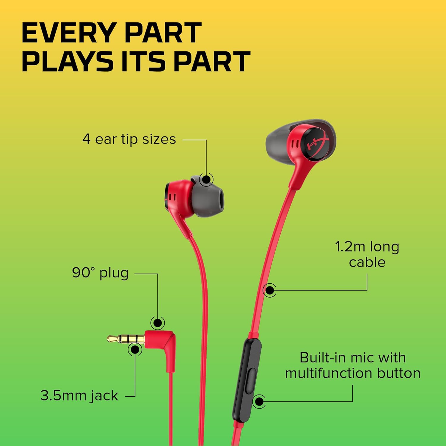 HYPERX CLOUD EARBUDS III S WITH TYPE C BLACKRED - Image 7