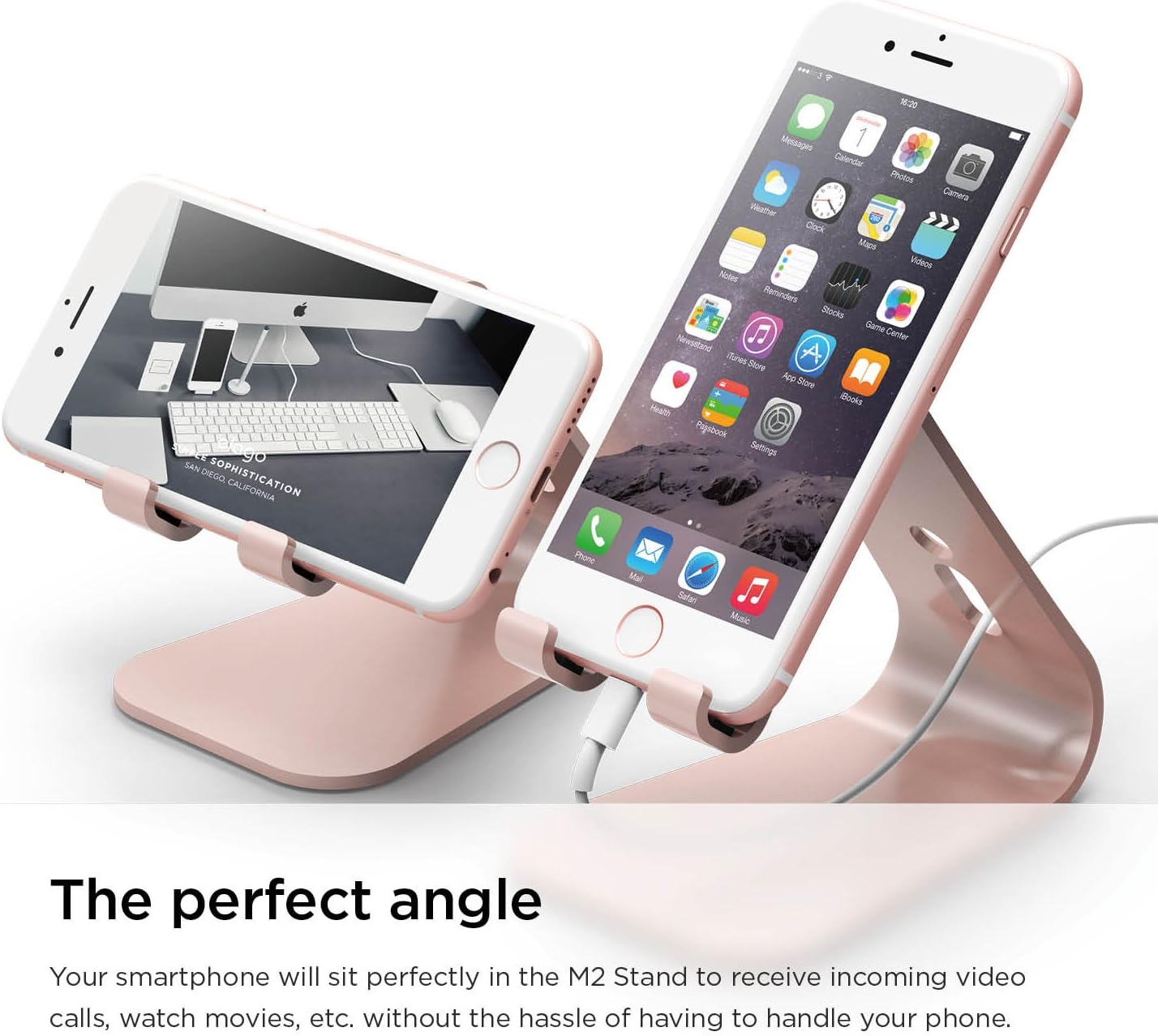 ELAGO ALUMINUM M2 STAND FOR SMART PHONES ROSE GOLD EL-M2-STAND-RGD - Image 5