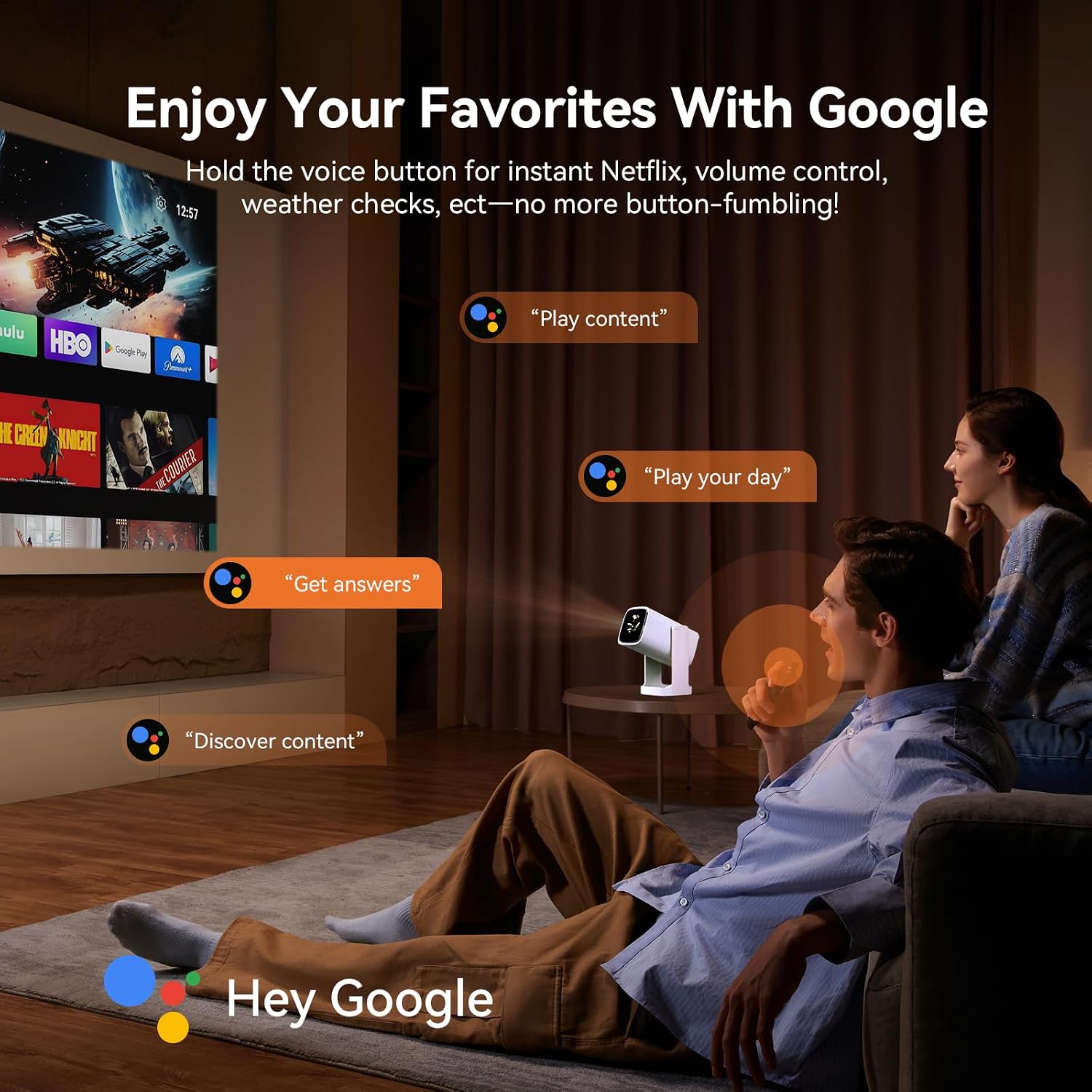 WANBO CUBE 1 360 ADJUSTABLE SMART PROJECTOR WITH WI-FI AND BLUETOOTH ANDROID TV 11 SKY BLUE - Image 5