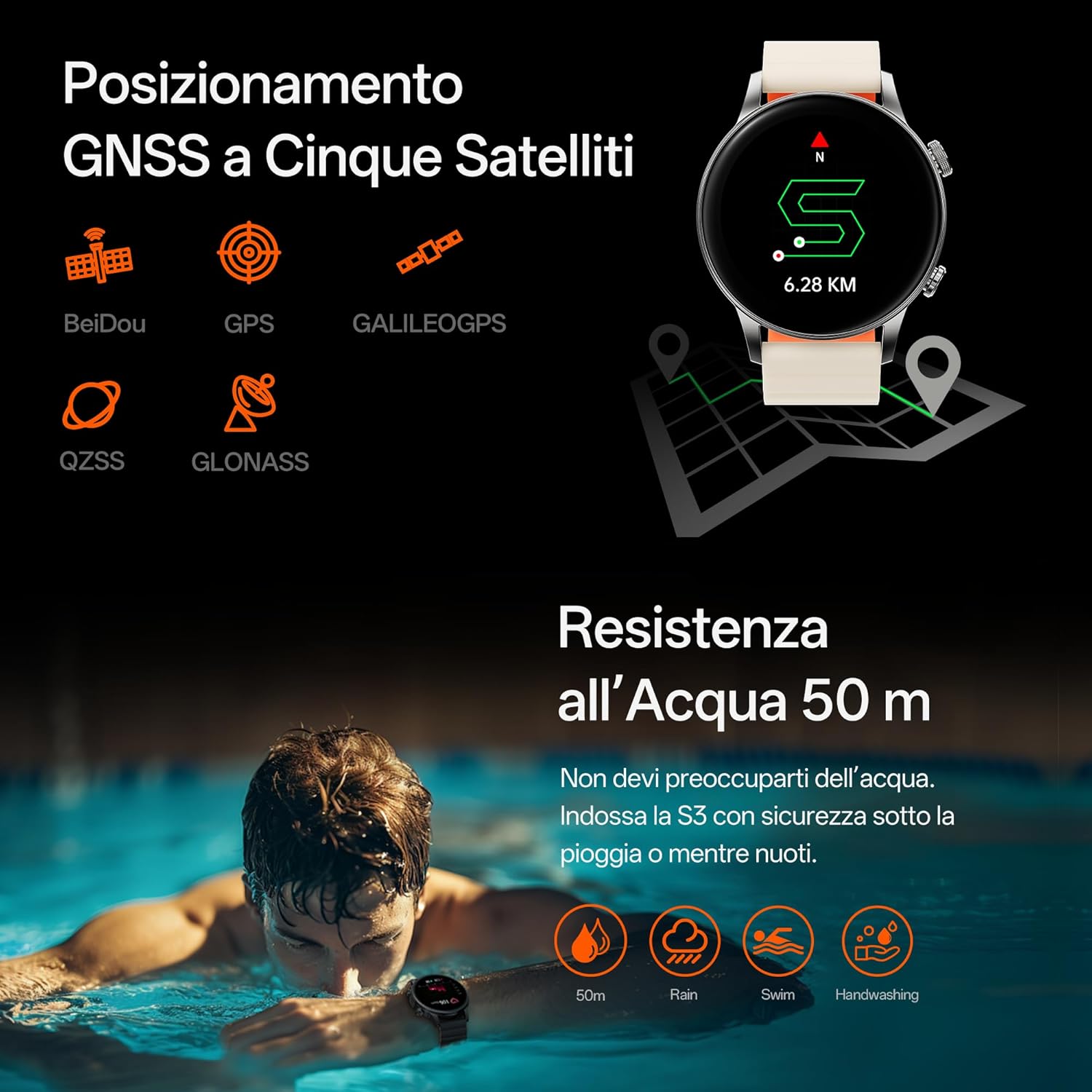 BLACK SHARK S3 SMART WATCH SILVER BS-W2406 - Image 5