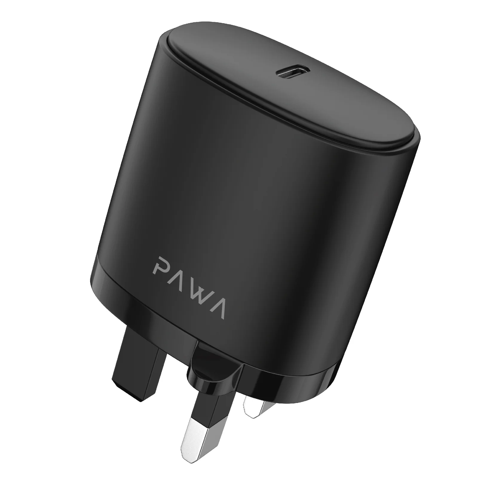 PAWA SOLID PD20W TRAVEL CHERGER TYPE C PORT INCLUDES TYPE C TO TYPE C CABLE BLACK PW-PDUKCC-BK - Image 2