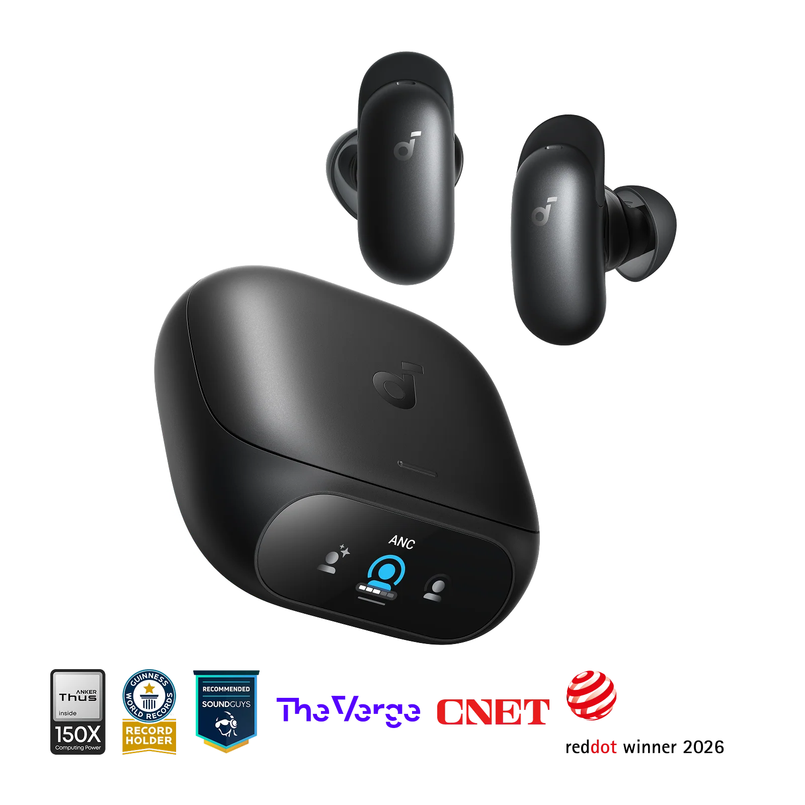Experience next-level audio performance with the ANKER SOUNDCORE LIBERTY 5 PRO BLACK D1203H11, premium true wireless earbuds engineered for exceptional sound quality and professional-grade communication