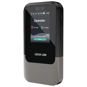 Stay connected wherever you go with the GREEN LION CONNECT 5G PORTABLE WIFI ROUTER BLACK GNCO5GRTRB