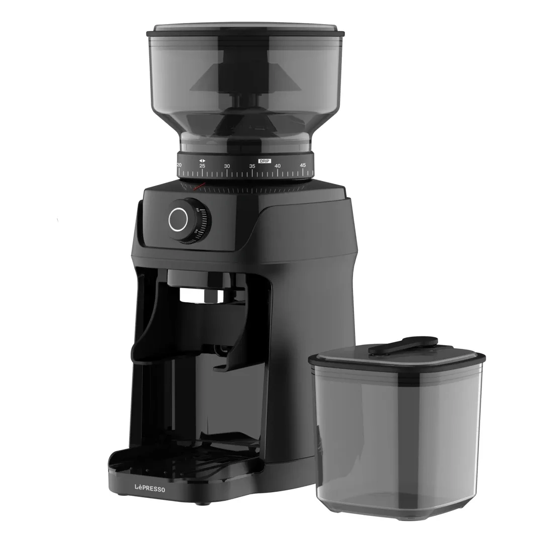 LEPRESSO MACINARE STAINLESS STEEL BURR GRINDER BLACK LPCFFMCG0037BK - Image 2
