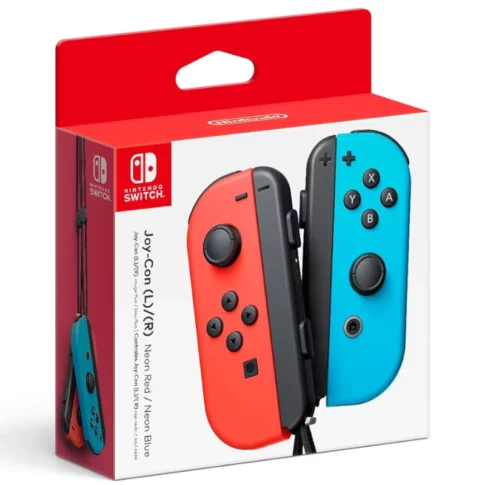 NINTENDO SWITCH JOY-CON CONTROLLER BLUE RED W032 - Image 3