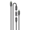 Stay connected and powered with the Powerology Argos Dual USB-C Cables 3M with Connector Grey PCAB37GY