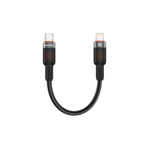 PORODO BRAIDED 25CM CABLE USB C TO LIGHTNING PD30W BLACK PD-CBL0015