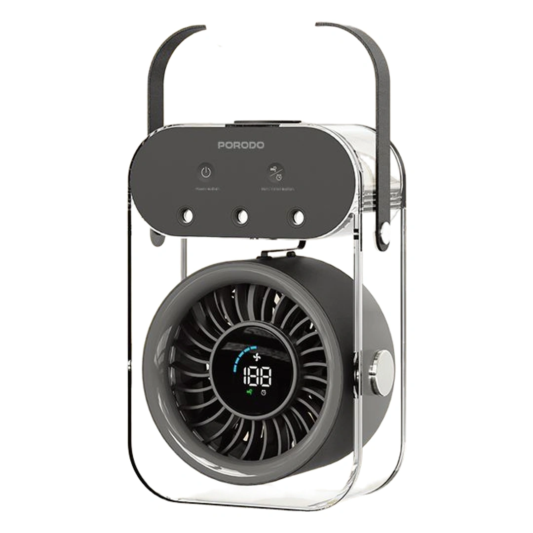 PORODO CHILLO AQUA PORTABLE MIST FAN WITH 500ML LARGE WATER TABK BLACK PDLFSTZH26BK - Image 2