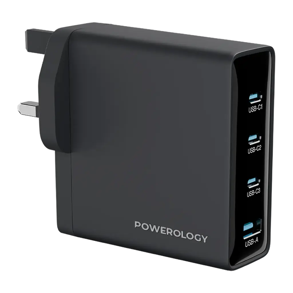POWEROLOGY VOLT-X 200W MULTI PORT GAN ADAPTER PD140W BLACK PWTR407DBK - Image 2