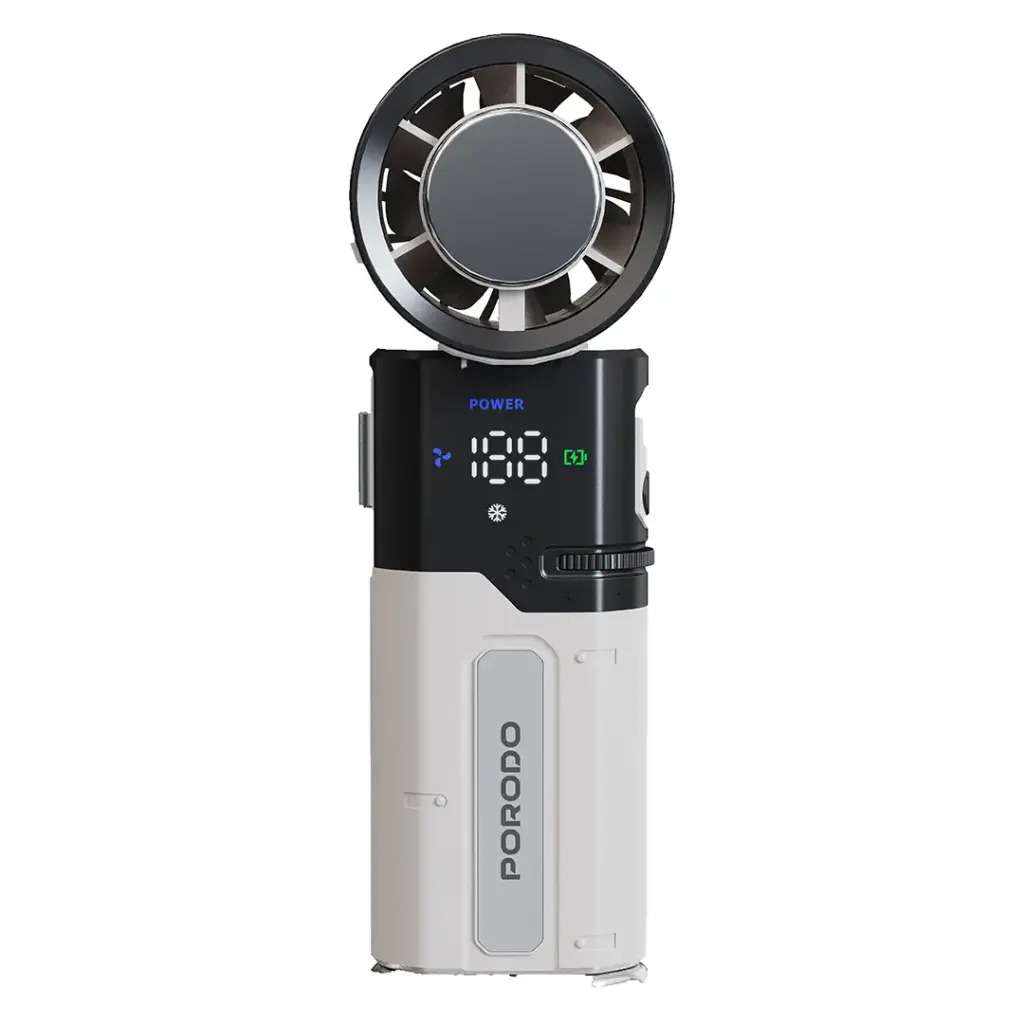 PORODO LIFESTYLE CHILLO PLUS RECHARGEABLE ICE COOLING FAN WHITE PDLFSTMF120WH - Image 5