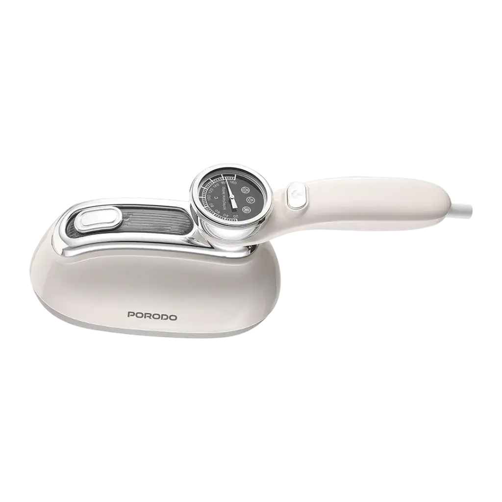 PORODO 1200W STEAM IRON WITH TRANSPARENT 160ML WATER TANK WHITE PDLFST116WH - Image 2