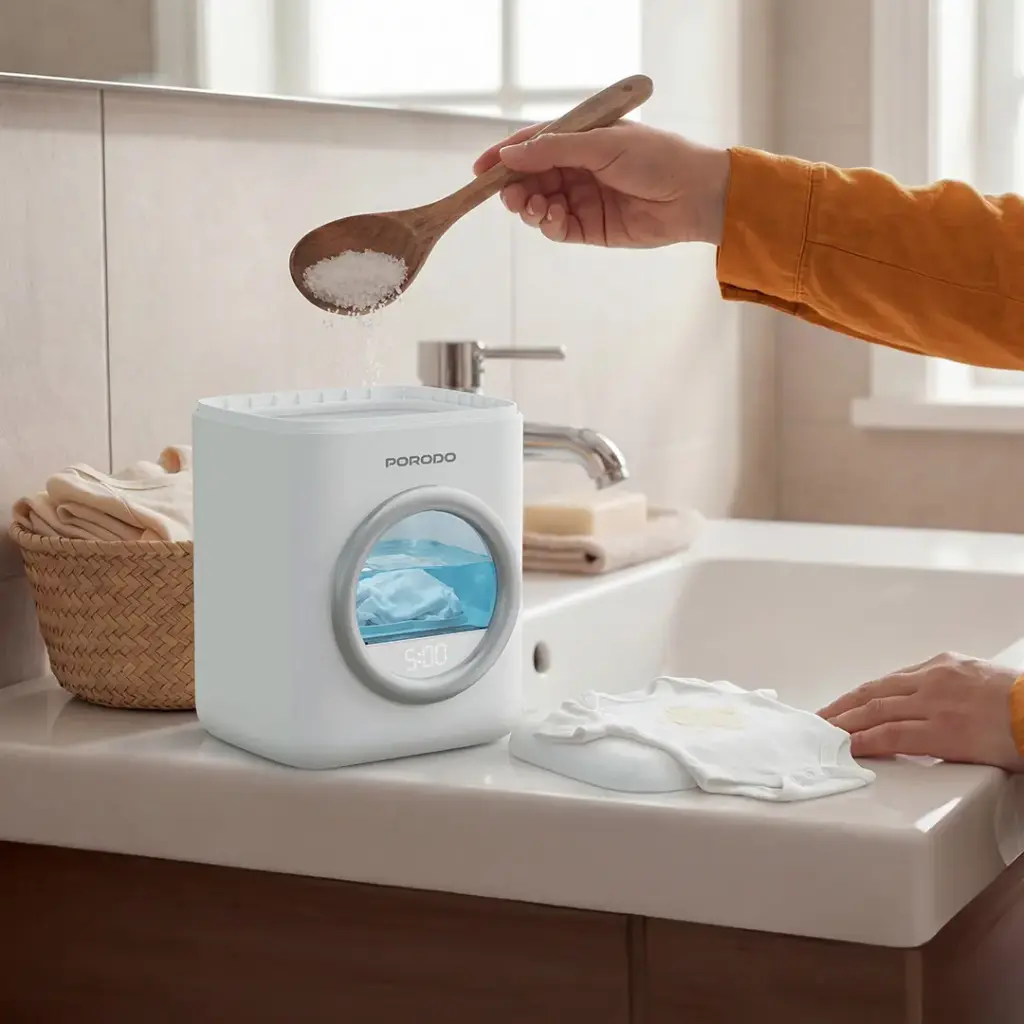 PORODO LIFESTYLE LAUNDER 1.7L PORTABLE MINI WASHING MACHINE WHITE PDLFSTBPM9WH - Image 2